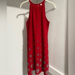 Sleeveless red dress - size small